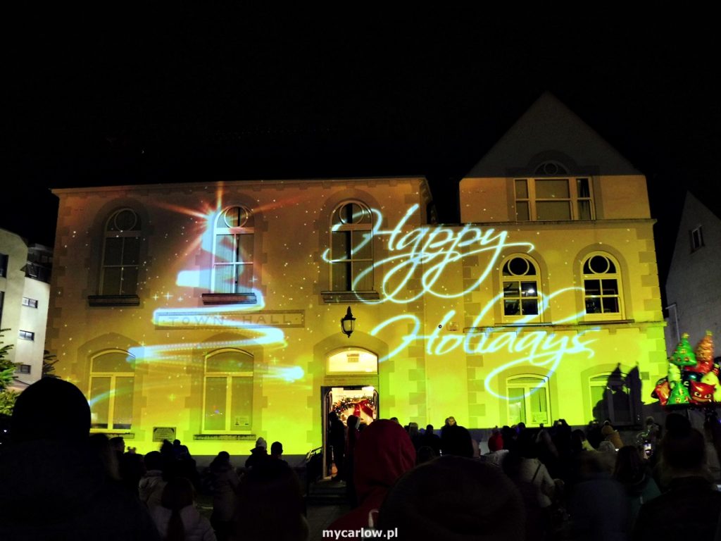 Carlow’s first Christmas Market 2018: Illuminations on Carlow Town Hall