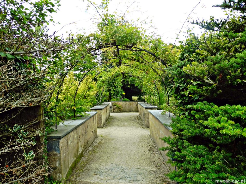 An alley between the gardens at Delta Sensory Gardens
