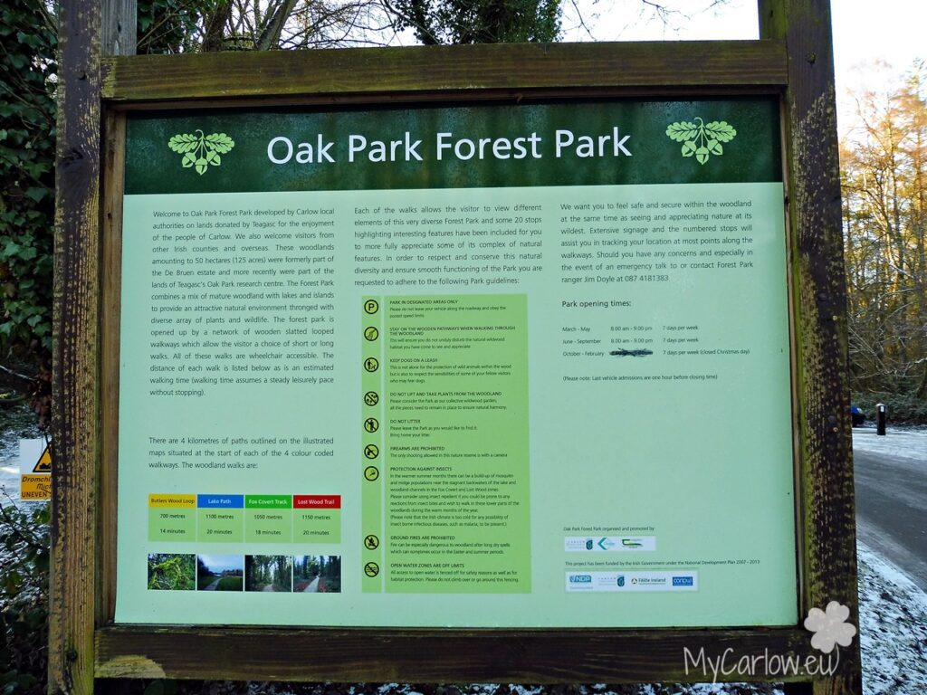 Must-visit places in County Carlow: Oak Park Forest Park