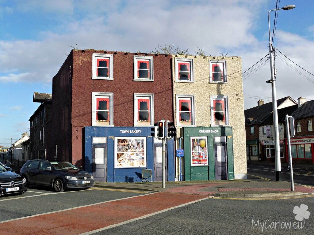 Street art in Carlow Town – derelict building on Shamrock Square